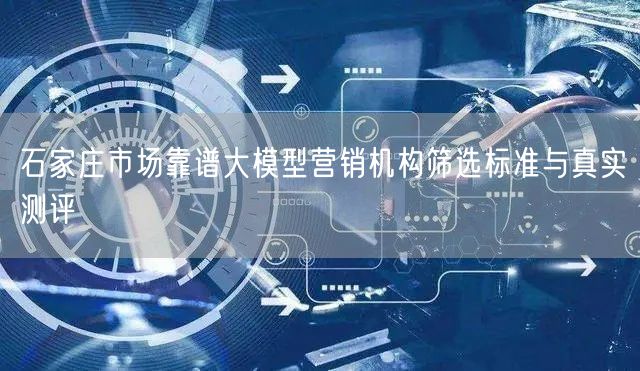 石家庄市场靠谱大模型营销机构筛选标准与真实测评