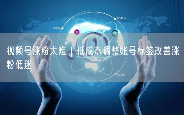 视频号涨粉太难｜低成本调整账号标签改善涨粉低迷