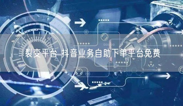 裂变平台 抖音业务自助下单平台免费