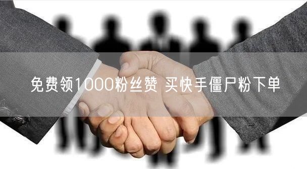 免费领1000粉丝赞 买快手僵尸粉下单