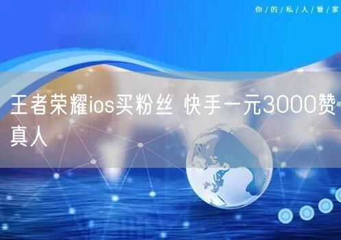 王者荣耀ios买粉丝 快手一元3000赞真人