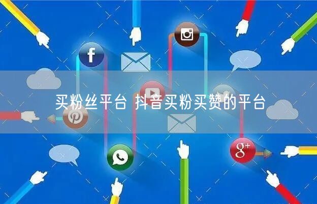 买粉丝平台 抖音买粉买赞的平台