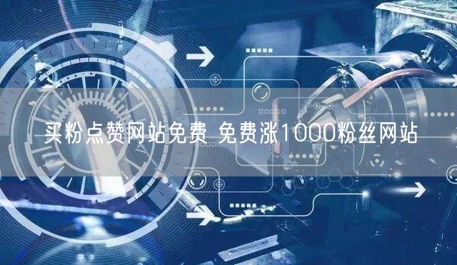 买粉点赞网站免费 免费涨1000粉丝网站