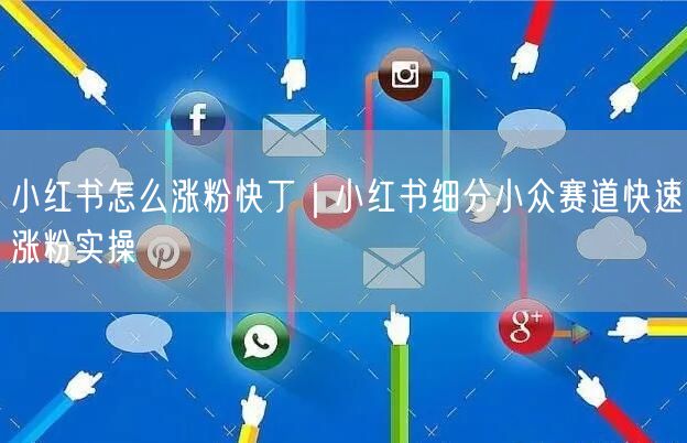 小红书怎么涨粉快丁｜小红书细分小众赛道快速涨粉实操